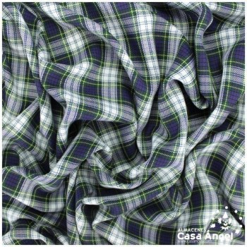 SARGA DE CUADRO ESCOCÉS SERIE SCOTCH AZUL Y BLANCO 150cm