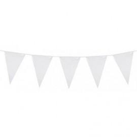 GALLARDETE TRIÁNGULO BLANCO 25m
