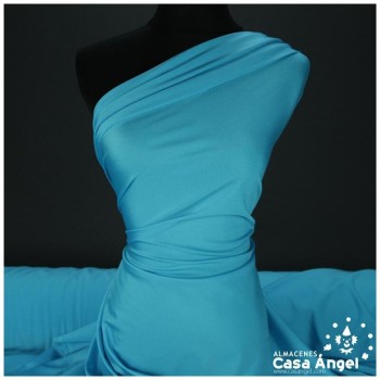 LYCRA TURQUESA LISA DE POLIÉSTER SERIE TOSHI 150cm