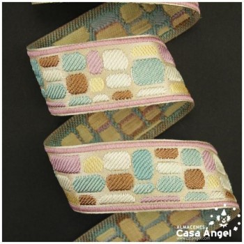 CINTAS JACQUARD TAPACOSTURAS EMPEDRADO GRECA 35mm