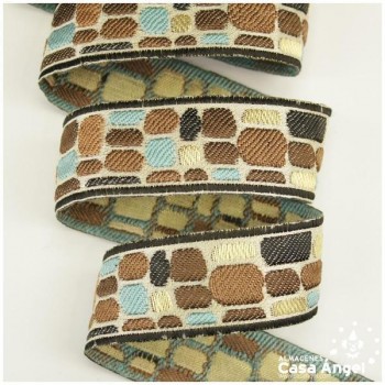 CINTAS JACQUARD TAPACOSTURAS EMPEDRADO GRECA 35mm