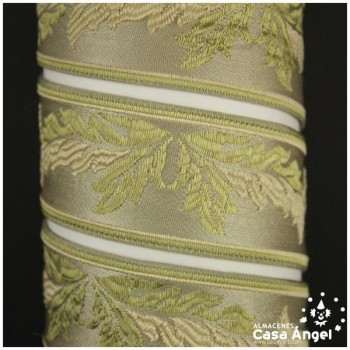 CINTA JACQUARD TAPACOSTURAS CON RAMILLETE SIMÉTRICO 30mm