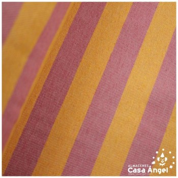 LONETA ASARGADA DE RAYAS NARANJA Y ROJO SERIE MIKONOS 280cm