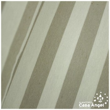 LONETA ASARGADA DE RAYAS GRIS Y CRUDO SERIE MIKONOS 280cm