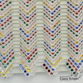 CINTA DE TRIÁNGULOS SALIENTES STRASS MULTICOLOR