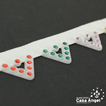 CINTA DE TRIÁNGULOS SALIENTES STRASS MULTICOLOR