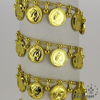 PASAMANERÍA FLECOS MONEDAS PVC METALIZADAS 15mm
