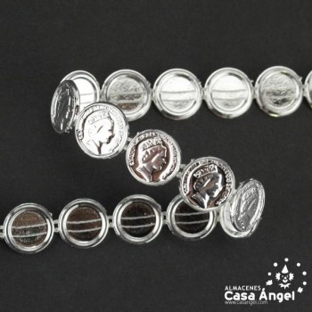 PASAMANERÍA MONEDAS METALIZADAS 10mm