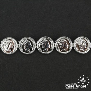 PASAMANERÍA MONEDAS METALIZADAS 10mm