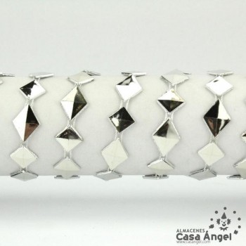 PASAMANERÍA ROMBOS DIAMANTES PVC METALIZADOS 10mm
