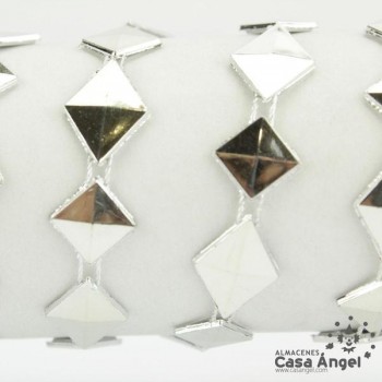 PASAMANERÍA ROMBOS DIAMANTES PVC METALIZADOS 10mm