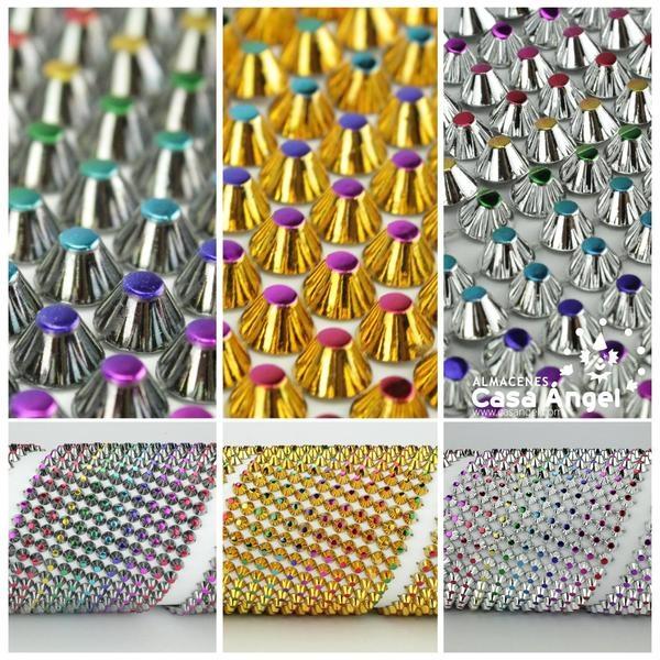 TIRA TACHAS PUNTAS MULTICOLOR 12 LINEAS 10cm