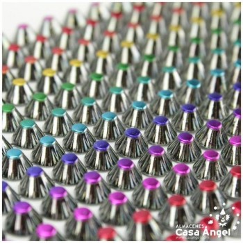 TIRA TACHAS PUNTAS MULTICOLOR 12 LINEAS 10cm