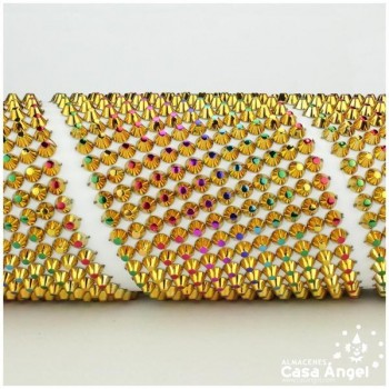 TIRA TACHAS PUNTAS MULTICOLOR 12 LINEAS 10cm