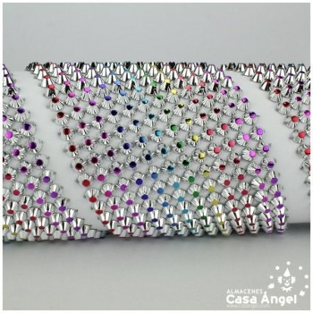 TIRA TACHAS PUNTAS MULTICOLOR 12 LINEAS 10cm