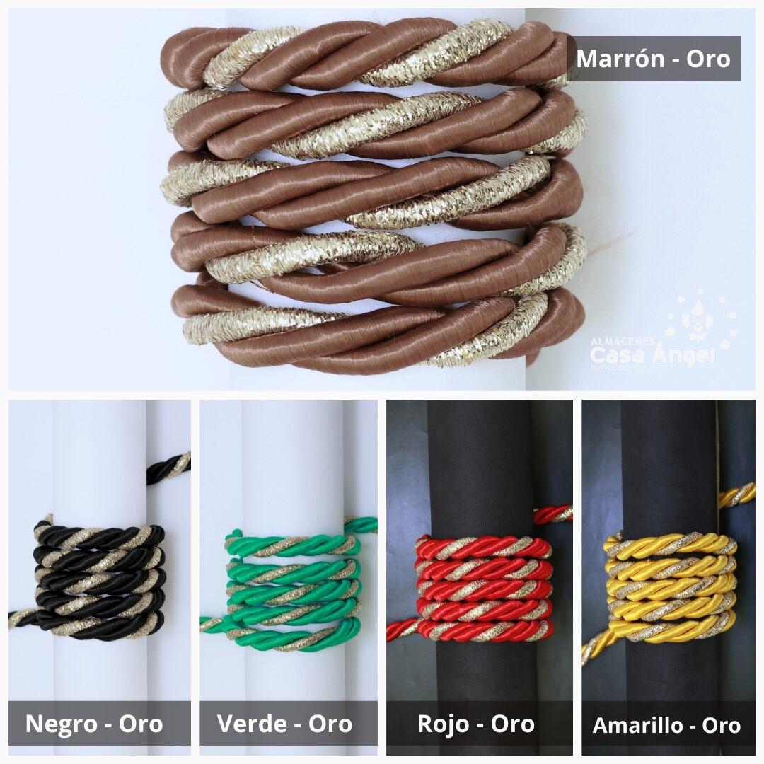CORDÓN DE RAYÓN Y LÁMINA METALIZADA Nº 180 BICOLOR