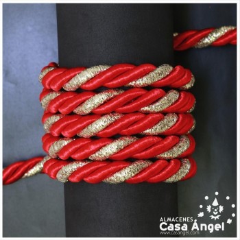 CORDÓN DE RAYÓN Y LÁMINA METALIZADA Nº 180 BICOLOR