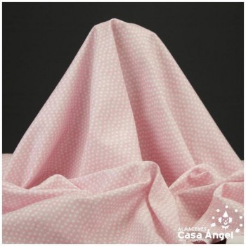 PIQUÉ CANUTILLO ROSA BEBÉ CON ESTAMPADO DE LUNARES BLANCOS