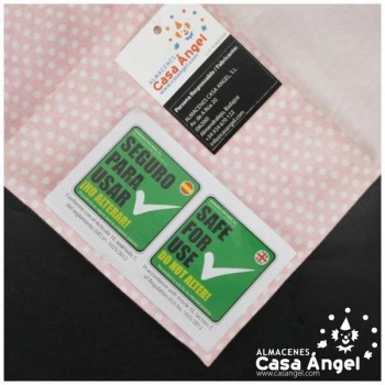 PIQUÉ CANUTILLO ROSA BEBÉ CON ESTAMPADO DE LUNARES BLANCOS
