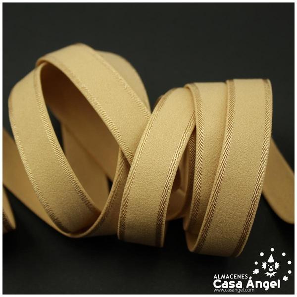 CINTA ELÁSTICA BEIGE DE LENCERÍA 16mm