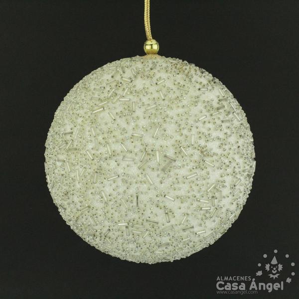 BOLA DE NAVIDAD DE PERLITAS Y CANUTILLO 12cm
