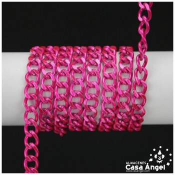 CADENA DE ALUMINIO ESLABON PLANO COLORES LISOS 7mm