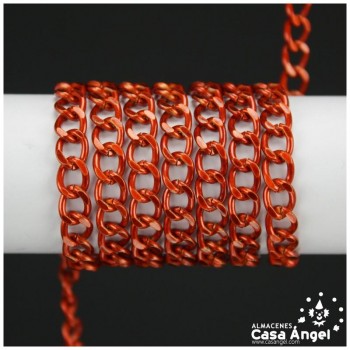 CADENA DE ALUMINIO ESLABON PLANO COLORES LISOS 7mm