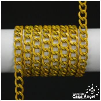 CADENA DE ALUMINIO ESLABON PLANO COLORES LISOS 7mm