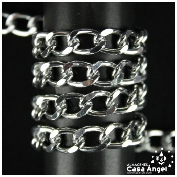 CADENA ALUMINIO GOURMETTE ESLABÓN PLANO 8mm
