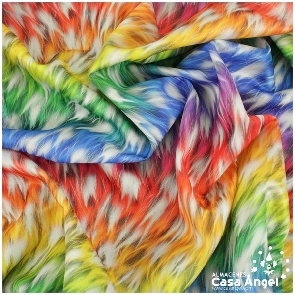 PUNTO ESTAMPADO ANIMAL PRINT MULTICOLOR SERIE COLONIA 145cm