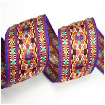 CINTAS ÉTNICAS TAPACOSTURAS BORDADO MULTICOLOR