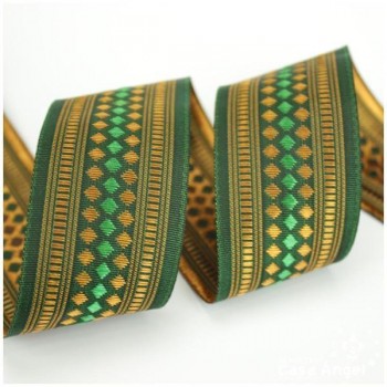CINTA TAPACOSTURAS JACQUARD CON PATRÓN DE ROMBOS 40mm