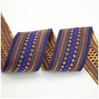 CINTA TAPACOSTURAS JACQUARD CON PATRÓN DE ROMBOS 40mm