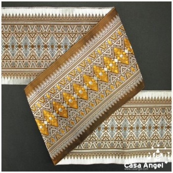 CINTAS JACQUARD TAPACOSTURAS EMPEDRADO GRECA 10cm