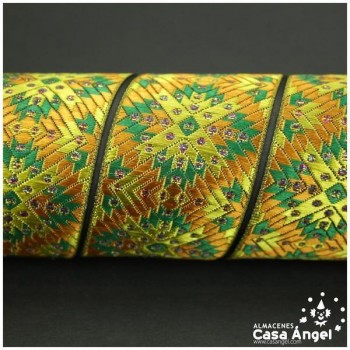 CINTA TAPACOSTURAS JACQUARD ESCUDOS ÉTNICOS 50mm