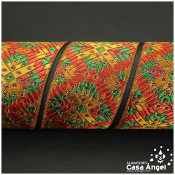 CINTA TAPACOSTURAS JACQUARD ESCUDOS ÉTNICOS 50mm