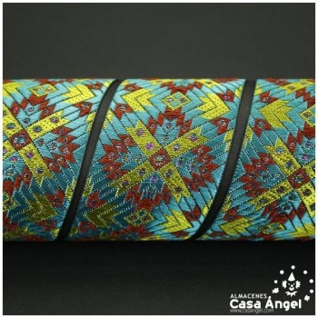 CINTA TAPACOSTURAS JACQUARD ESCUDOS ÉTNICOS 50mm