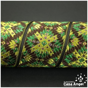 CINTA TAPACOSTURAS JACQUARD ESCUDOS ÉTNICOS 50mm