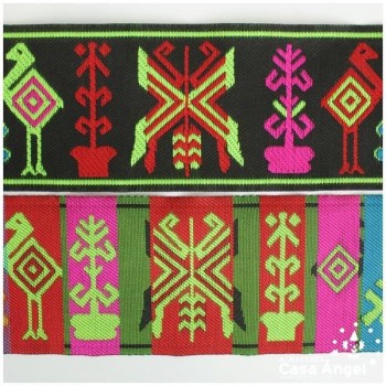 CINTA JACQUARD TAPACOSTURAS DIBUJO ÉTNICO 7cm