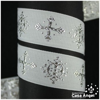 CINTA JACQUARD DE MOTIVOS LITÚRGICOS PATRÓN DE CRUCES