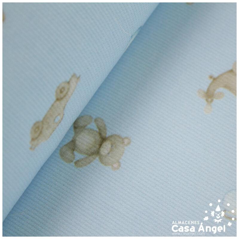 PIQUÉ ALGODÓN JUGUETES CLÁSICOS FONDO AZUL 150cm