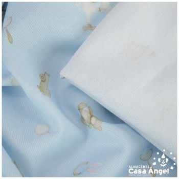 PIQUÉ ALGODÓN JUGUETES CLÁSICOS FONDO AZUL 150cm