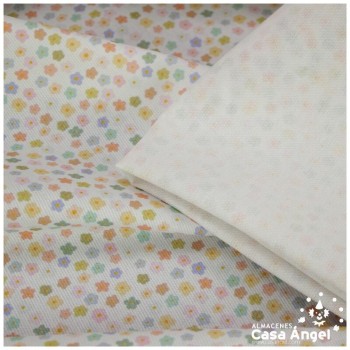 PIQUÉ DE ALGODÓN FLORES MULTICOLOR 150cm
