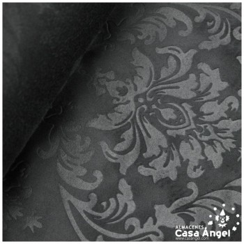 TERCIOPELO NEGRO GOFRADO EN BAJO RELIEVE SERIE CACHAM 145cm