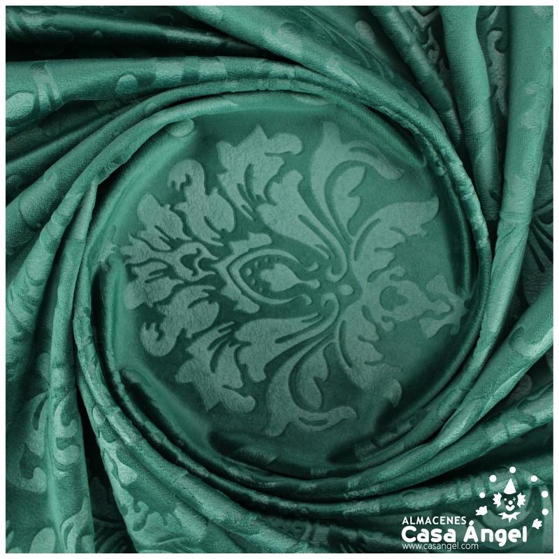 TERCIOPELO VERDE BOTELLA GOFRADO EN BAJO RELIEVE SERIE CACHAM 145cm