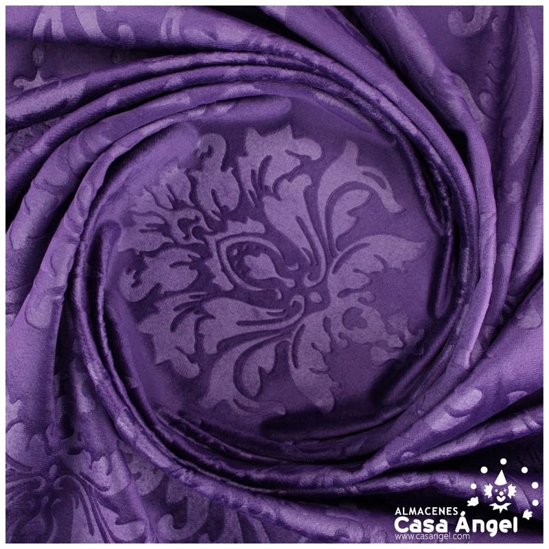 TERCIOPELO MORADO GOFRADO EN BAJO RELIEVE SERIE CACHAM 145cm