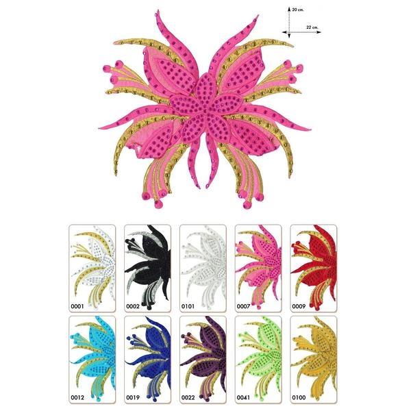 APLICACIÓN TERMOADHESIVA FLOR STRASS