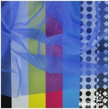 TELA DE GASA SPARLING CARNAVAL AZUL 150cm