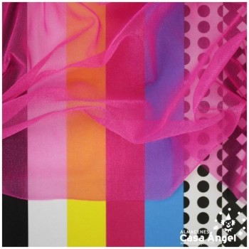 TELA DE GASA SPARLING CARNAVAL FUCSIA 150cm
