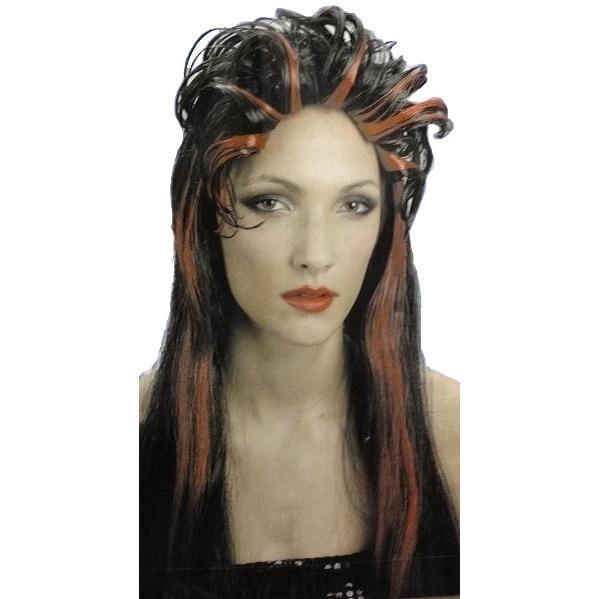 PELUCA VAMPIRESA MECHAS ROJAS